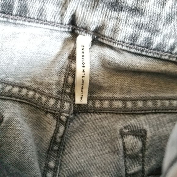 rag & bone Dre Low Rise Slim Boyfriend Raw Edge Jeans Size 30 Dusty Trai… - Picture 7 of 7